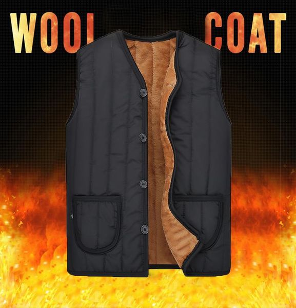 

men's vests 2021 autumn winter men coat warmmen's clothing mens vest jacket sleeveless casual fleecethermal plus size, Black;white