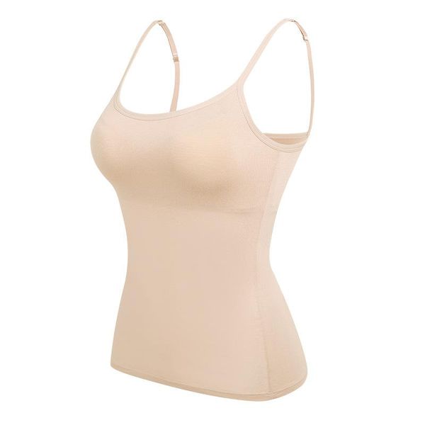 

camisoles & tanks ropa interior mujer ladies push up bra vest women's underwear long wire panty set camisole with chest pad, Black;white