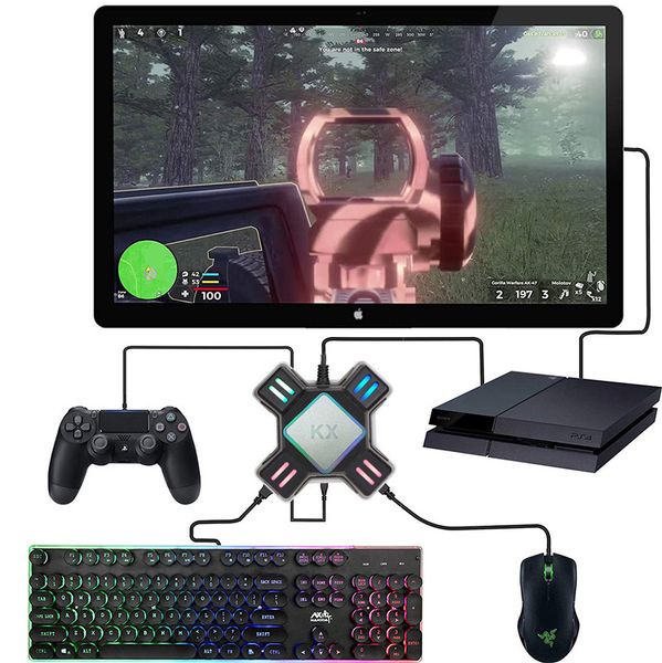 

usb game controllers adapter converter video game keyboard mouse adapter for nintendo switch/xbox/ps5/ps4/ps3