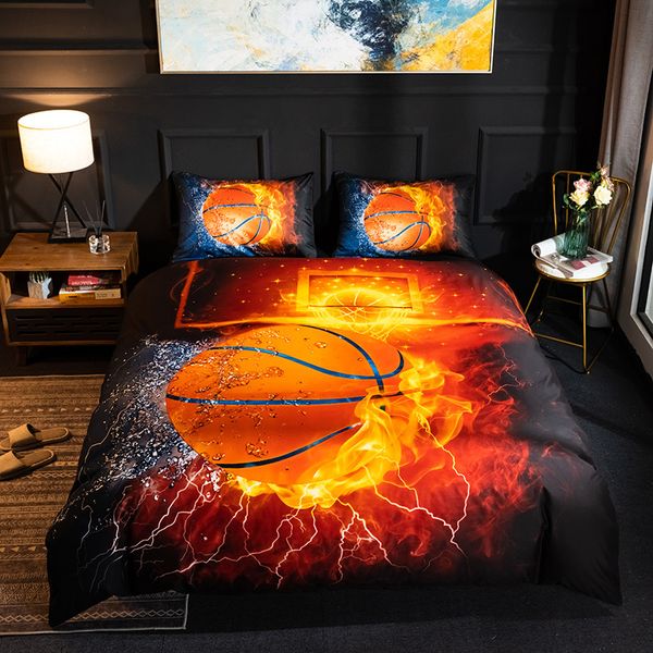 Dos desenhos animados crianças impresso estilo esportes cama conjunto 150x200 rainha king king size tamanho edredão covilha conjunto capa de colcha sem folha de cama