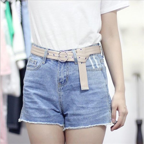 

belts summer harajuku women men long nylon wide waist belt cienture femme metal o ring canvas waistbands for jeans, Black;brown