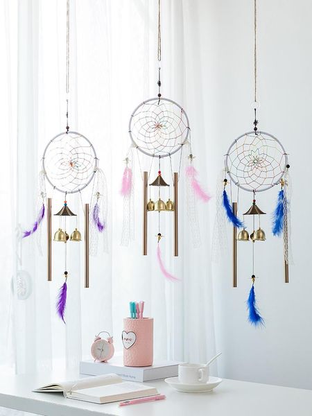

fashion wind bell hanging decoration dream-net bell hanging refreshing creative girl bedroom gift metal pipe new home ornaments