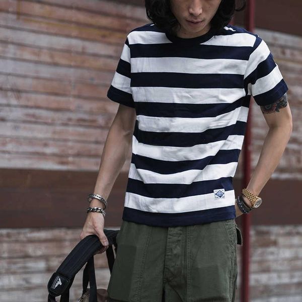 

men's t-shirts non 2 stock inch wide stripes heavyweight tee shirts prison style, White;black