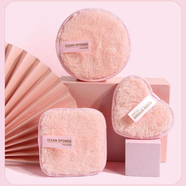 

sponges, applicators & cotton 3pcs/set makeup remover puff set soft microfiber reusable pads facial cleaning puffs beauty tools