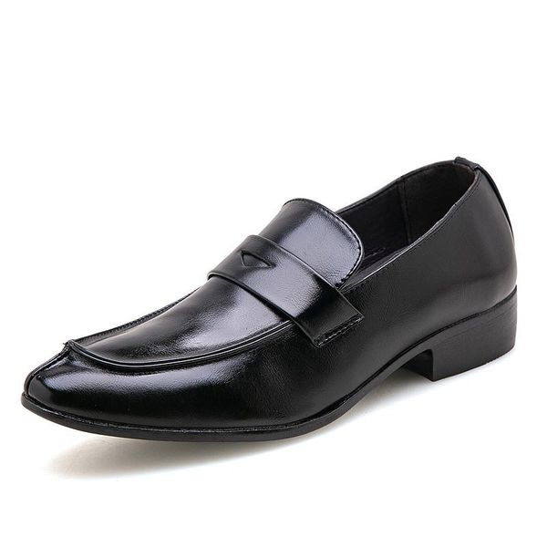 

dress shoes 2021 men leather business male office work classical casual loafter oxfords, Black