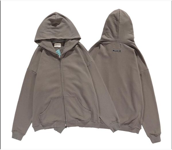 

hoodie sweater jacket outer fashionable mens and womens long sleeve pure cotton street jacket, Black