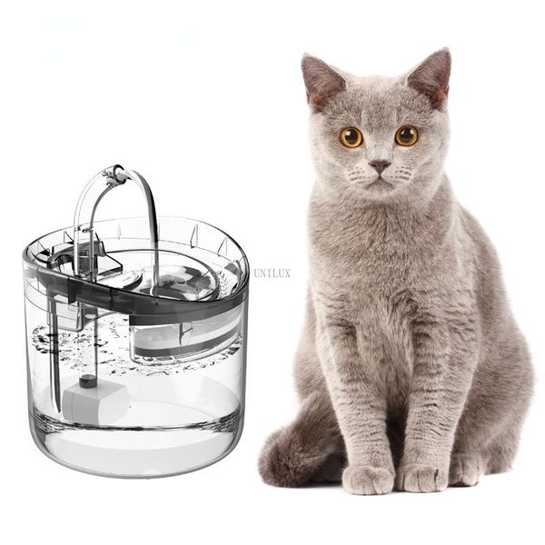 

cat bowls & feeders eu/us plug automatic water fountain with faucet dog dispenser feeder pet drinking kitten puppy