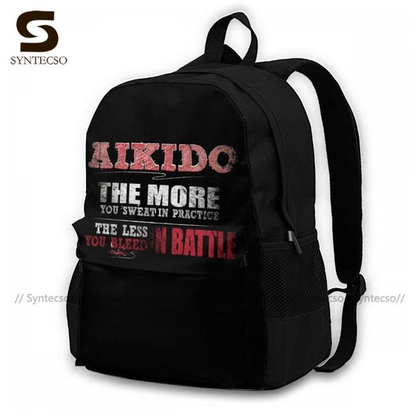 

backpack aikido backpacks style polyester jogging male durable bags