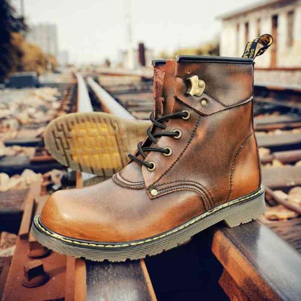 

dress shoes martin boots men's high-winter black mid-british style short tooling trend zq0388 yq2f