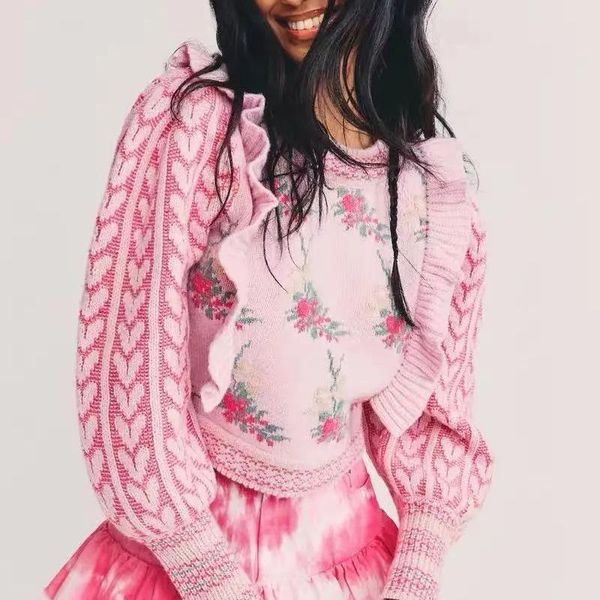 

women's sweaters gypsylady pink knitted cropped sweater pullover autumn spring casual chic women trims y2k long sleeve cute jumper 2022, White;black