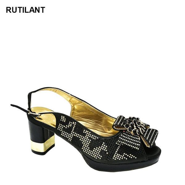 

dress shoes woman peep toe square high heels ladies sandals sweet style for royal wedding party slingbacks platform pumps, Black