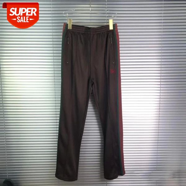 

awge brown needles sweatpants red stripes needles pants men women hip hop awge pants #6j2e, Black