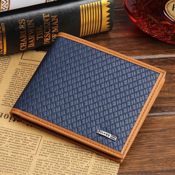 

wallets brand wallet men short leather plaid male fashion purse coin billfold card holders z-480141, Red;black