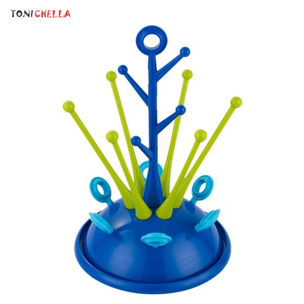 

baby bottle drying rack pacifier nipple drier cute tree shape cups holders infant feeding shelf detachable easy clean t0508 210226