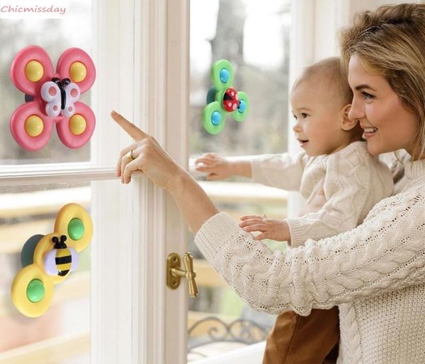 

dhl ship fidget spinner baby bell toy bath parent-child interaction relax finger butterfly insects bees fy4472