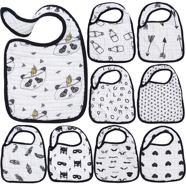 

Cotton Baby Bibs Waterproof Newborn Baby Outfit Breastplate Feeding Saliva Towel Burp Cloth Soft Bandana Bibs Scarf Kids things