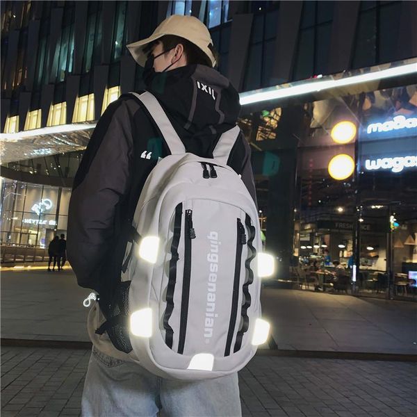 

backpack high school students' schoolbag men's fashion trend travel bag personalized letters