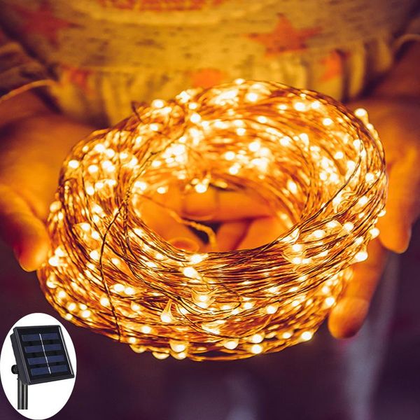 

strings 50/100/200 led solar light outdoor lamp string lights for holiday christmas party waterproof fairy garden decoration