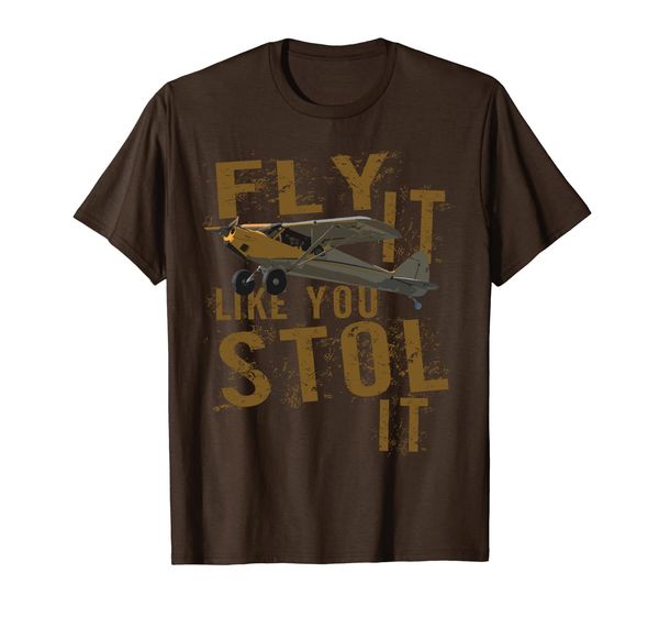 

fly it like you stol it | bushflying airplane pilot t-shirt, White;black