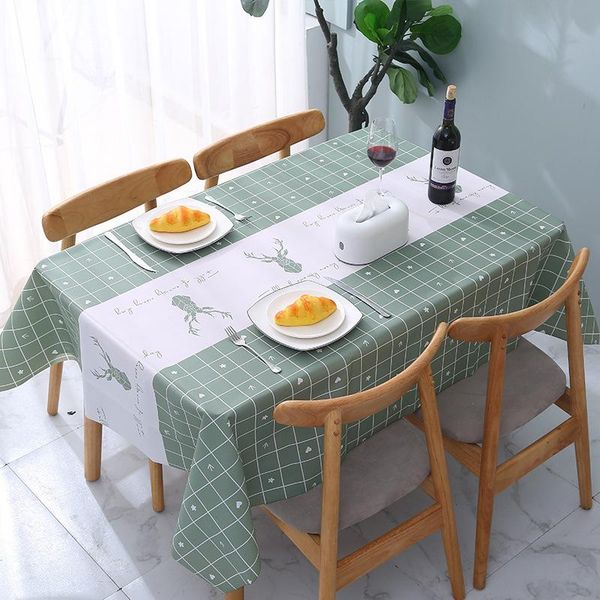 

table cloth plaid nordic decorative tablecloth with waterproof oilproof thick pevc rectangular wedding dining cover tea