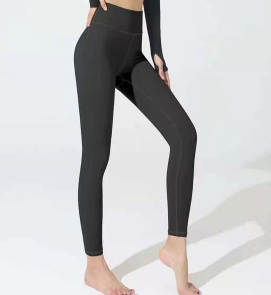 

new nude yoga pants women's buttock lifting without embarrassment line lu high waist fitness tight capris66