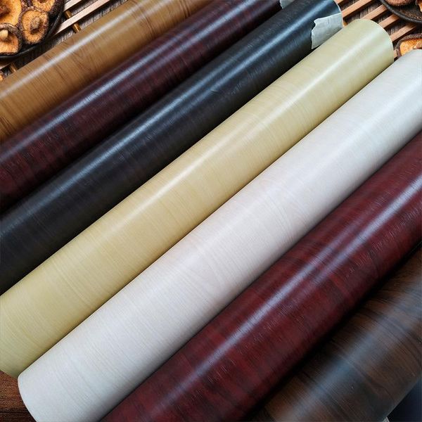 

wallpapers 1m waterproof wood wallpaper roll self adhesive contact paper doors cabinet deskmodern furniture decorative sticker