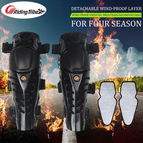 

elbow & knee pads riding tribe motorcycle summer winter motocross off-road racing protector shin guards full protection gear hx-p03, Black;gray