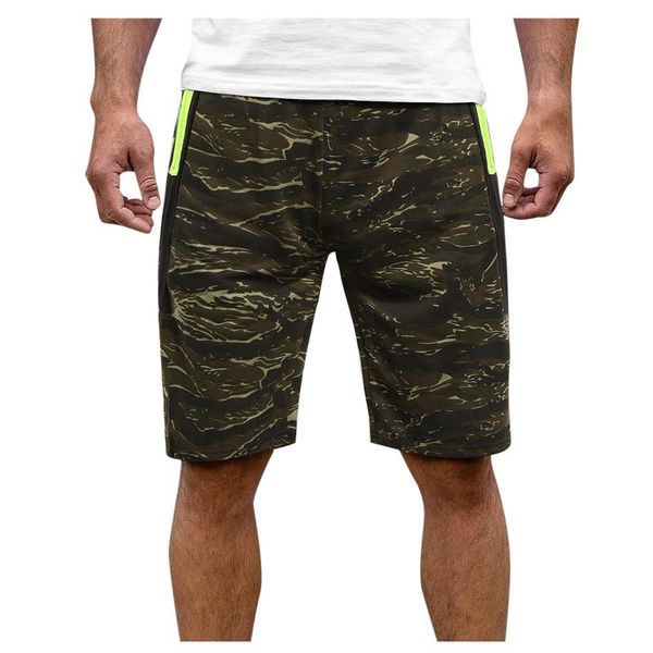 

men's pants mens summer casual fitness bodybuilding camouflage printed sports shorts cotton brand male short trouers, Black