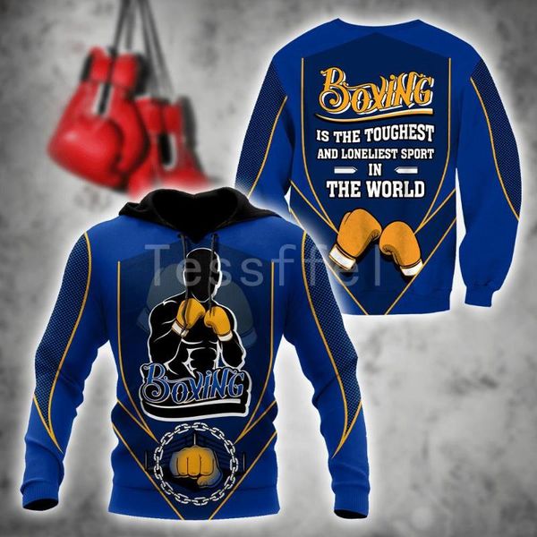 

men's hoodies & sweatshirts boxing sports 3d printed 2021 fashion for men/women hooded sweatshirt zipper casual pullover b17, Black