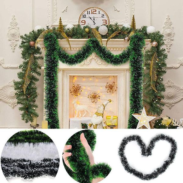

decorative flowers & wreaths 2m christmas tree pine ribbons garland streamers celebrate year ceiling hanging home decor indoor disco party s