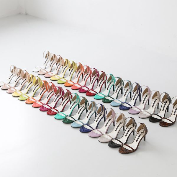

and women's sandals, single-word buckles, solid-colored sheepskin, open-toed code jumps 33-42 4dnq, Black