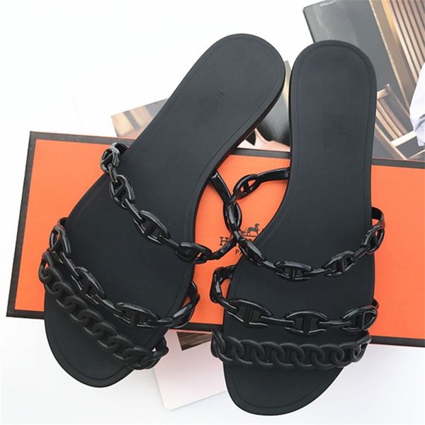 

2021 h pig nose slippers in summer luxurysss designersss shoes yw, Black