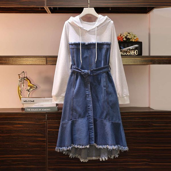 

new large women's dress in autumn and winter of 2020, Black;gray