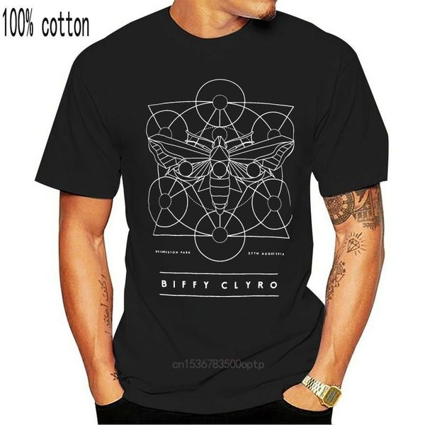 

men's t-shirts biffy clyro bellahouston park t-shirt mens black casual wear tee shirt, White;black