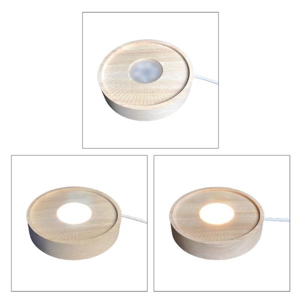 

lamp holders & bases round shaped display pedestal led lights base crystal wooden lighting stands for and glass 40je