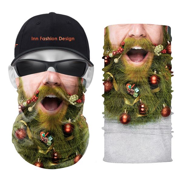 

beard pattern printed magic scarf 5 pieces per package comfortable fashion riding sunscreen seamless wweat absorption high elasticity, Blue;gray