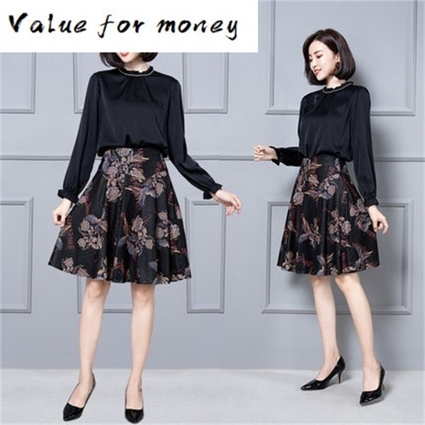 

new fashion 2020 genuine sheep real leather skirt k41 y1214, Black