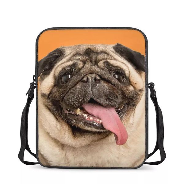

school bags women dog pug crossbody bag for mini small square cute student korean version messenger envelope phone wallet