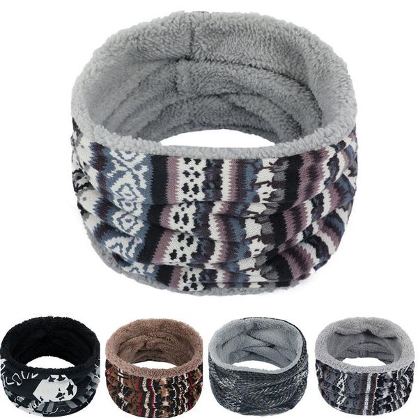 

scarves winter women scarf elegant casual multi color stripe neck warmer fleece knitted shawl foulard femme, Blue;gray