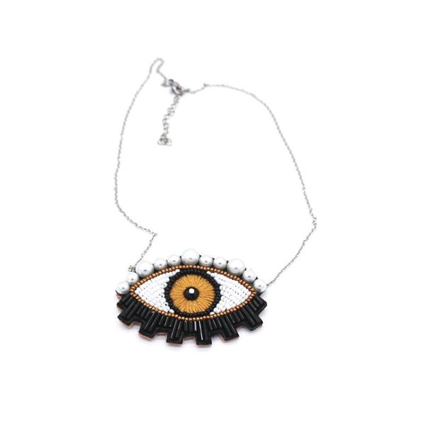 

pendant necklaces fashion temperament eye necklace personality handmade shourouk wind accessories 637, Silver