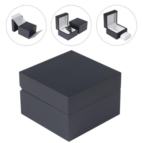 

watch boxes & cases 1pc single case gift box storage wooden, Black;blue