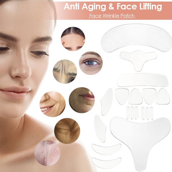 

reusable silicone wrinkle removal sticker face forehead neck eye sticker pad anti wrinkle aging skin lifting care patch tools