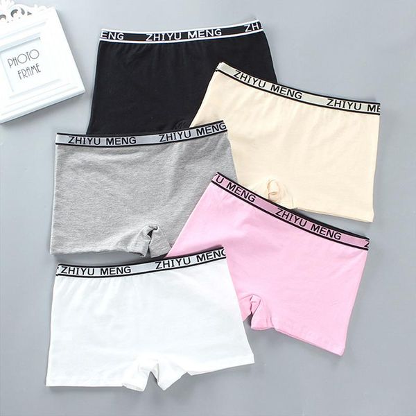 

women's panties fashion solid underwear woman soft boxer briefs female child baby girl panty shorts, Black;pink