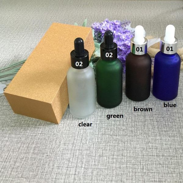 

4pcs 30ml high-grade frosted glass bottle empty dropper bottle with wooden box,essential oil bottle,perfume subpackage jar brown