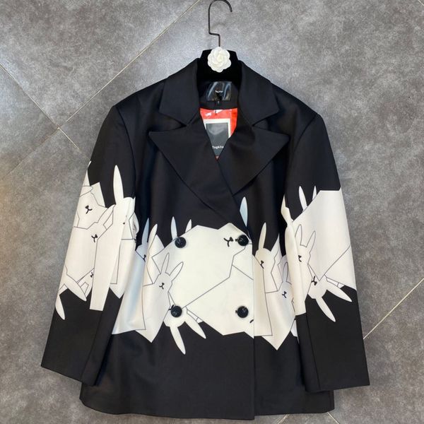 

2021 springtime newcomers long sleeve lapel collar shredded color loosey jacket style 2xkd, Black;brown