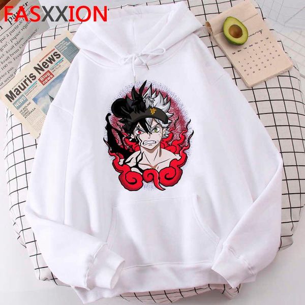 

men's hoodies & sweatshirts black clover male printed 2021 ulzzang hip hop men hoody oversized