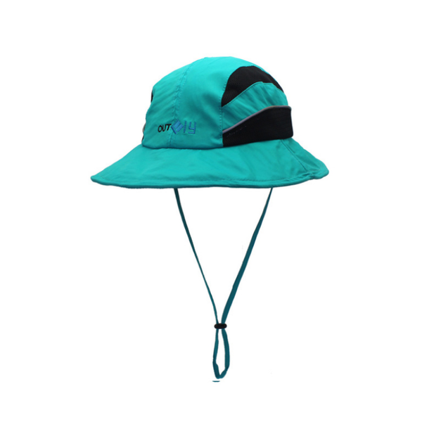 

wide brim hats outdoor ultra-thin breathable fisherman cap men and woman hat foldable bucket beach with rope, Blue;gray