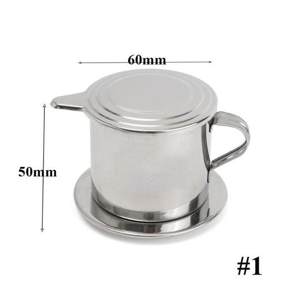 

coffee pots 50/100ml vietnamese stainless steel simple drips filters maker infuser