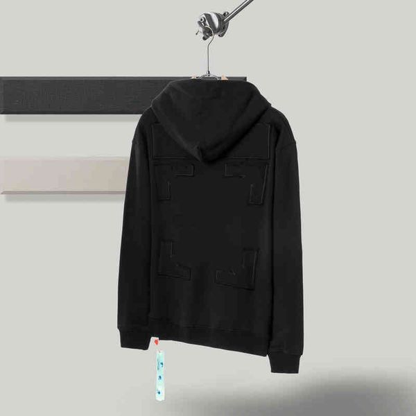

2022 long sleeves hoodie offs sweatshirt with arrows black womans mans clothing off oversize ow white