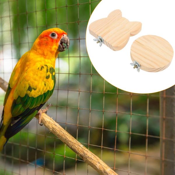 

small animal supplies 2pcs wooden pet hamster cage toys bird jump platforms